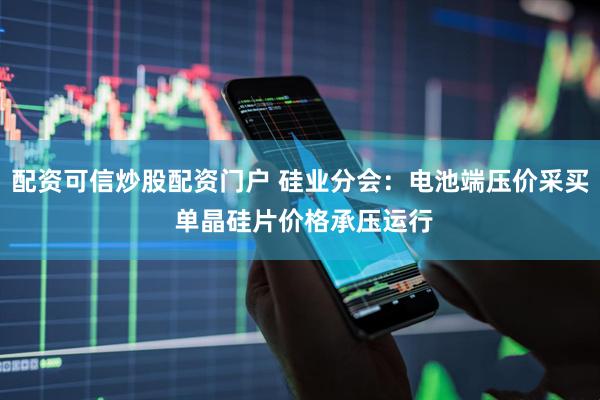 配资可信炒股配资门户 硅业分会：电池端压价采买 单晶硅片价格承压运行